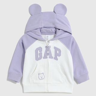 Gap生婴儿春秋款LOGO法式圈织软卫衣598271儿童装连帽衫