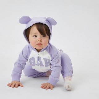 Gap生婴儿春秋款LOGO法式圈织软卫衣598271儿童装连帽衫