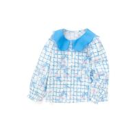 翻领满印衬衫儿童衬衣女童春秋装春秋季宝宝上衣小清新立体印花潮