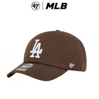 47brand美版MLB软顶棒球帽鸭舌帽运动休闲遮阳帽NY/LA刺绣 咖啡色(大标LA刺绣)