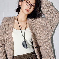 【匠心系列】Basic House/百家好奢柔绵羊毛2025春季毛衣开衫 浅咖色 M