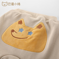 巴厘小猪婴儿裤子宝宝加绒保暖裤男童休闲哈伦裤女童长裤秋冬 鸡蛋黄 73cm