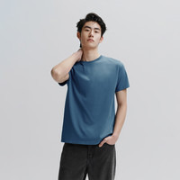 太平鸟男装 易打理短袖T恤男打底纯色衣服体恤潮冰氧吧 雾霾蓝 3XL