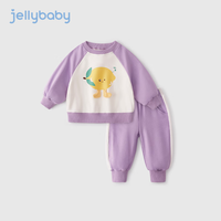 JELLYBABY女童春秋套装2024女宝宝春款两件套儿童春季衣服洋气女孩甜美童装 紫色 120CM