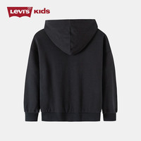 Levi's 李维斯童装男女童连帽经典蝙蝠标卫衣春秋纯棉儿童舒适针织上衣 正黑色 110 /52 【身高98-104cm】