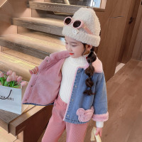 迪士尼（Disney）童装女童外套春秋儿童牛仔外套春装女孩洋气卡通夹克上衣潮 秋冬款白色-aaeaiei 100 适合身高90-100年龄1-2岁左右