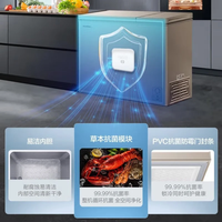 容声 Ronshen186升冷柜双室双温家用冷藏冷冻两用顶开门冰柜一级能效大冻力囤货小型商用冰柜 钛金色【双温分储】均匀锁鲜 210L