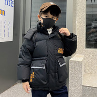 SNOOPY史努比冬季新款儿童羽绒棉服男童女童时尚大口袋工装羽绒服