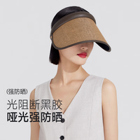 VVC防晒帽女时尚复合防晒帽檐透气防晒防紫外线户外防晒帽 咖啡色