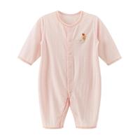 88VIP：乖奇熊 宝宝夏季装连体衣薄款长袖空调服婴儿弹力哈衣爬服凉感