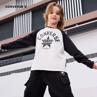匡威（Converse）匡威儿童装男童长袖T恤秋季中大童拼接打底衫 正黑色 110 /56 【身高104-110cm】
