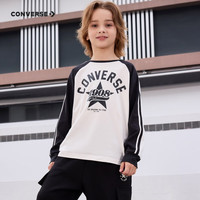 匡威（Converse）匡威儿童装男童长袖T恤秋季中大童拼接打底衫 正黑色 160 /76 【身高152-158cm】