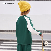 匡威（Converse）匡威儿童装男童长袖T恤秋季中大童拼接打底衫 茶绿色 150 /72 【身高140-152cm】