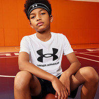 安德玛(Under Armour)儿童夏季短袖T恤透气舒适经典大LOGO运动上衣1363282