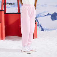 匡威（Converse）匡威童装男童女童加绒长裤裤子儿童运动裤卫裤休闲裤 朝霞粉(女款) 160 /66 【身高152-158cm】 160/66(L)
