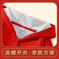 女童外套秋冬2024可爱女孩印花连帽卫衣开衫儿童运动上衣服潮