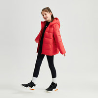 波司登男女儿童羽绒服三防抑菌绒连帽保暖休闲百搭外套T30133550 中国红1215 120/60