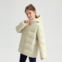 波司登男女儿童羽绒服三防抑菌绒连帽保暖休闲百搭外套T30133550 燕麦色7185 140/64