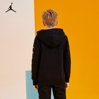 NIKE JORDAN 耐克AJ童装男童加绒保暖开衫秋冬儿童针织卫衣外套 正黑色 120/60(6)