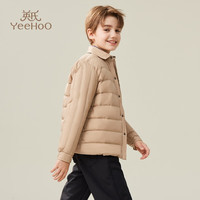 英氏（YEEHOO）男童轻薄羽绒服儿童保暖外套秋冬季短款夹克中大童装洋气冬装新3