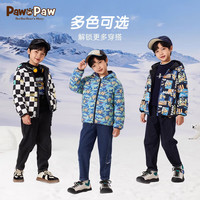 PawinPaw卡通小熊童装冬儿童羽绒服男童连帽外套保暖加厚 藏青/59 120