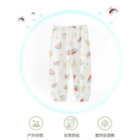 淘帝 TOPBI儿童裤子纯棉防蚊裤男童夏季薄款卡通女童休闲裤百搭灯笼裤外穿 蓝色-防蚊裤 130码(身高110-120cm)