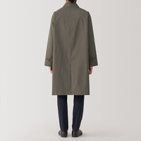 無印良品 MUJI(無印良品 ) 男式 立领大衣 风衣外套 男士 秋季 中长款 AD0URC4A 深咖啡棕色 XL 180/104A