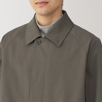 無印良品 MUJI(無印良品 ) 男式 立领大衣 风衣外套 男士 秋季 中长款 AD0URC4A 深咖啡棕色 L 175/100A
