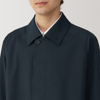 無印良品 MUJI(無印良品 ) 男式 立领大衣 风衣外套 男士 秋季 中长款 AD0URC4A 深藏青色 XL 180/104A