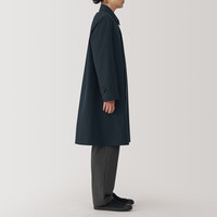 無印良品 MUJI(無印良品 ) 男式 立领大衣 风衣外套 男士 秋季 中长款 AD0URC4A 深藏青色 M 170/92A