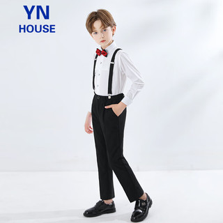 衣诺坊儿童裤子西服裤子黑色演出服礼服长裤 西裤：精典黑 160CM 160 （体重81-95斤）