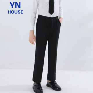 衣诺坊儿童裤子西服裤子黑色演出服礼服长裤 西裤：精典黑 160CM 160 （体重81-95斤）