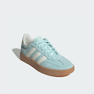adidas「T头鞋」BARREDA板鞋德训鞋男女春季阿迪达斯轻运动 薄荷绿/汉玉白/树脂黄     44
