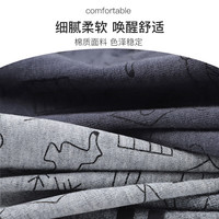 浪莎男士内裤男纯棉舒适5A抗菌抑菌夏季薄款透气四角短裤衩 4条混色装(黑色+深灰+浅灰+藏青) 4XL