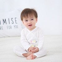 班杰威尔（BANJVALL）婴儿衣服纯棉婴儿连体衣春秋宝宝哈衣爬服睡衣新生儿衣服四季 夏季叮咚熊桔色 66cm