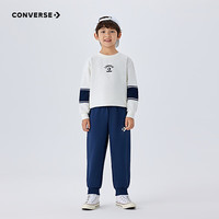 匡威Converse童装男女童针织长裤2025春季儿童休闲运动裤 藏青蓝 110 /53【身高104-110cm】