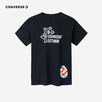 匡威童装男女童短袖T恤夏季儿童短T 正黑色 110(4) 