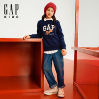 Gap【故宫联名】男女童2025春季重磅logo卫衣儿童装673807 海军蓝 110 cm(4-5岁)亚洲尺码