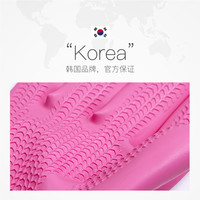 克林莱天然橡胶家务手套洗碗厨房耐用清洁手套单双装 M 绿色