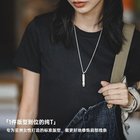 马登 基础盐系短袖打底衫黑白T纯棉色半袖显瘦无感内搭正肩T恤