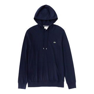 Lacoste/拉科斯特法国套头连帽衫男士休闲刺绣薄款卫衣秋 白色 M