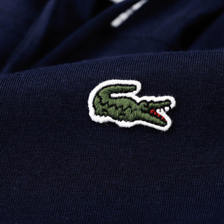 Lacoste/拉科斯特法国套头连帽衫男士休闲刺绣薄款卫衣秋 白色 M