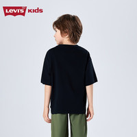 Levi's【凉感透气】李维斯儿童男童短袖T恤2025夏季运动上衣女 黑美人 110 /52 【身高98-104cm】