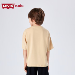 Levi's 儿童男童短袖T恤2025夏季运动上衣女 狩猎卡其 140 /68
