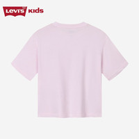 Levi's【凉感透气】李维斯儿童男童短袖T恤2025夏季运动上衣女 幻粉色 130 /64 【身高116-122cm】