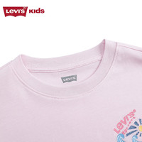 Levi's【凉感透气】李维斯儿童男童短袖T恤2025夏季运动上衣女 幻粉色 160 /76 【身高152-158cm】