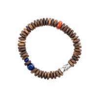 仙源 藏式沉香系列手串 随形片珠足银竹节单圈