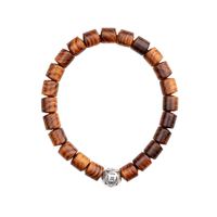 仙源 福泽系列黄花梨单圈手串 8mm虎皮纹直切桶珠单圈