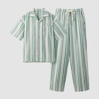 棉棉515H睡衣男士春夏季冰丝面料柔软透气家居服套装