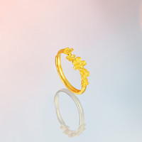 周六福 ZHOU LIU FU戒指女款足金花朵春日活口指环迎春花 计价 -2.53g